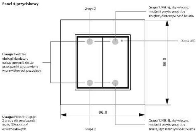 Ferguson FS2WDM - Czteropunktowy ścienny ściemniacz ZigBee FS2WDM - 1