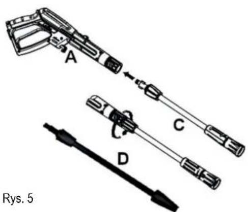 NAC BA-2566 - Montaż przedłużki i dyszy - 1
