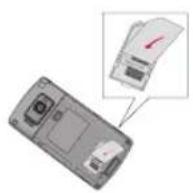 LG KD877 - 安装 USIM 卡和电池 - 1