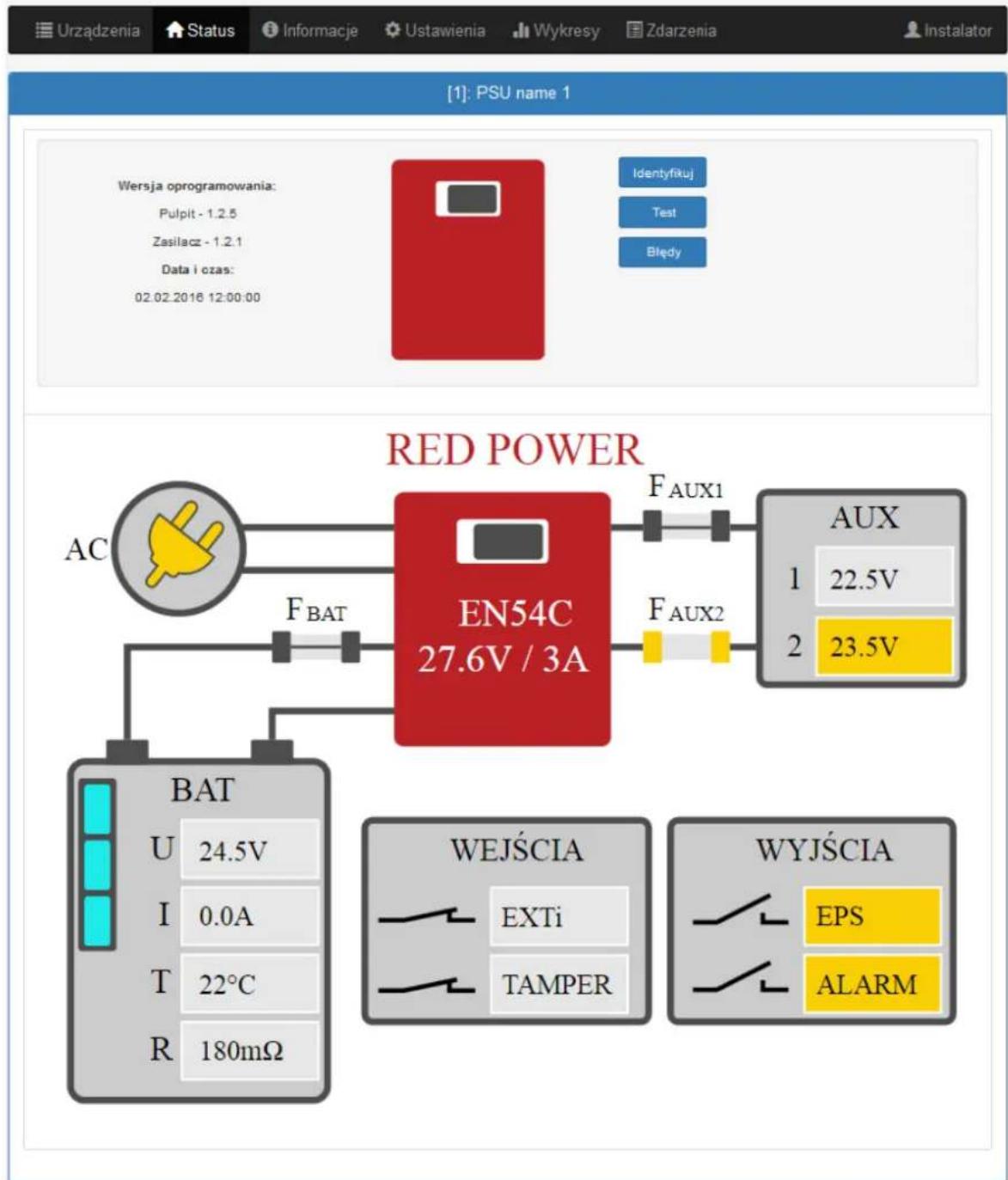 PULSAR EN54C-10A17LCD - Aplikacja webowa „PowerSecurity”. - 1