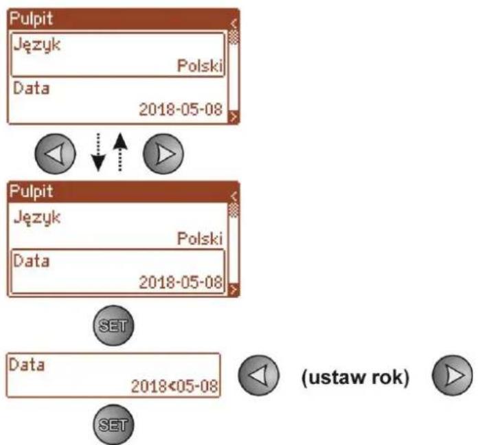 PULSAR EN54C-5A40LCD - Ustawienie daty. - 1