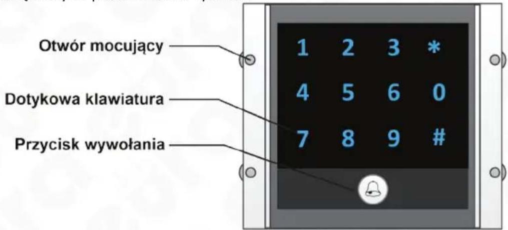 Otwór mocujący Dotykowa klawiatura Przycisk wywołania