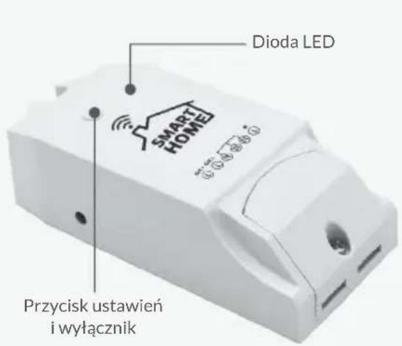 Dioda LED SMART HOME Przycisk ustawień i wyłącznik