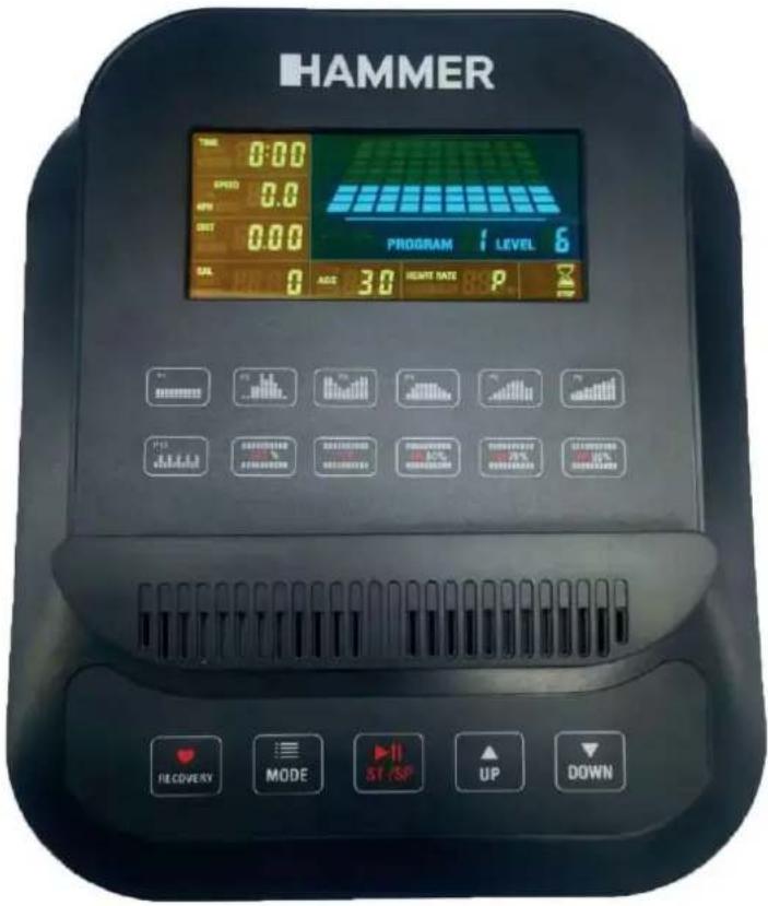 HAMMER TIME 0:00 SPEED 0.0 OFF 0.0 BEET 0.00 SUL 0 AGE 30 HEAT RATE 8 P RECOVERY MODE ▶-1 UP DOWN