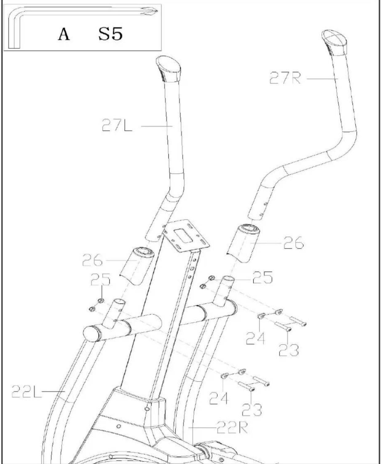 A S5 27L 27R 26 26 25 25 24 23 22L 24 23 22R