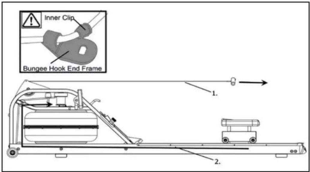 Inner Clip Bungee Hook End Frame 1. 2.
