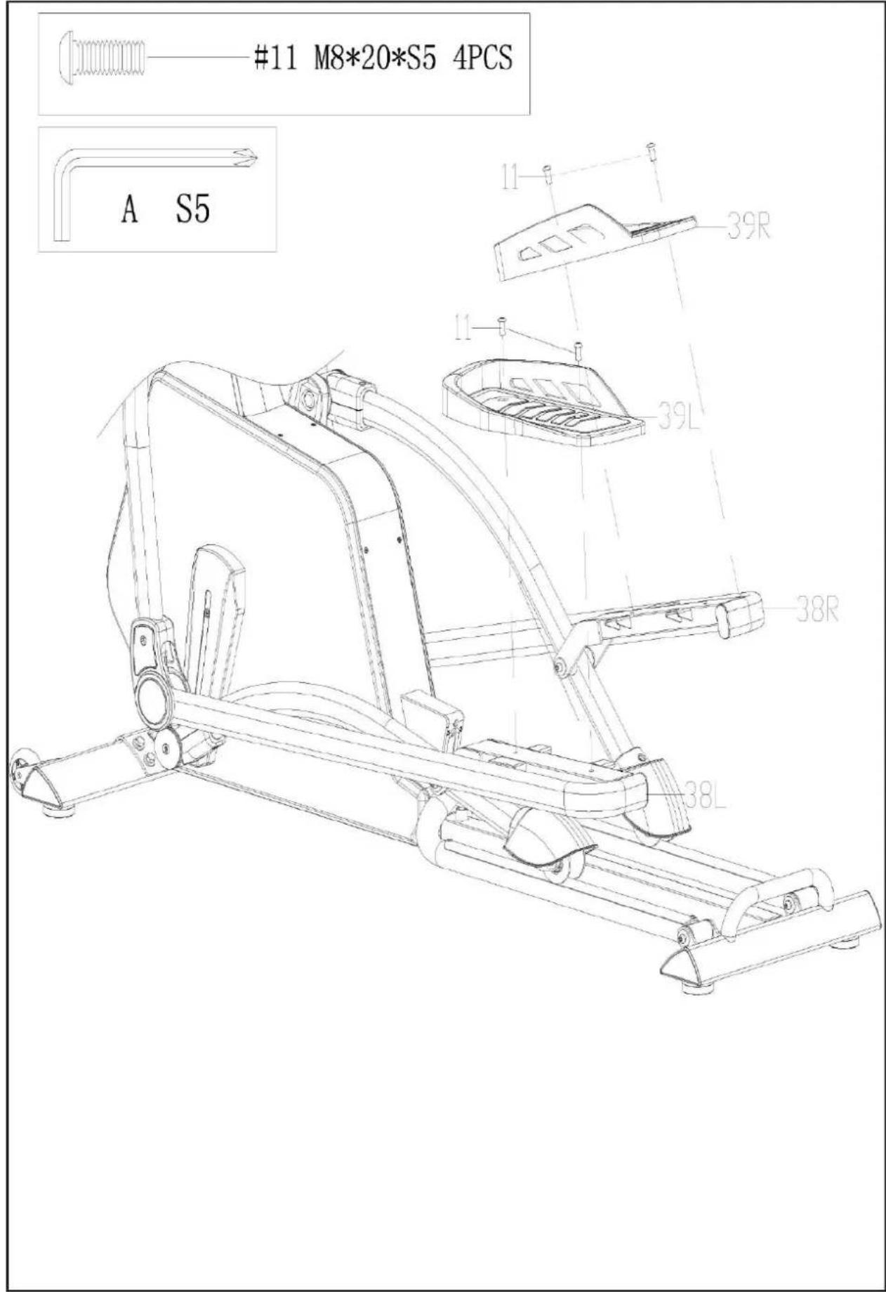 #11 M8*20*S5 4PCS A S5 39R 39L 38R 38L