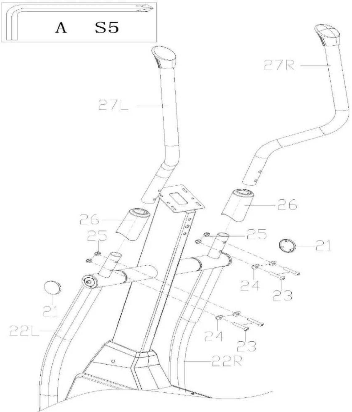 A S5 27L 27R 26 26 25 25 21 24 23 21 23 24 23 22L 22R