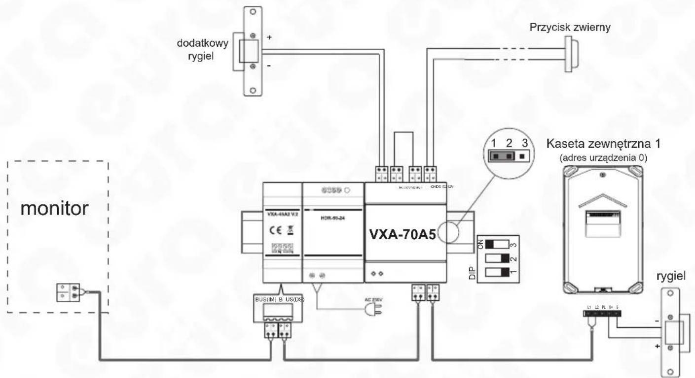 Eura VDA-76A5 - SCHEMATY POŁĄCZEŃ KASETY Z RYGLEM ELEKTROMEGNETYCZNYM - 4