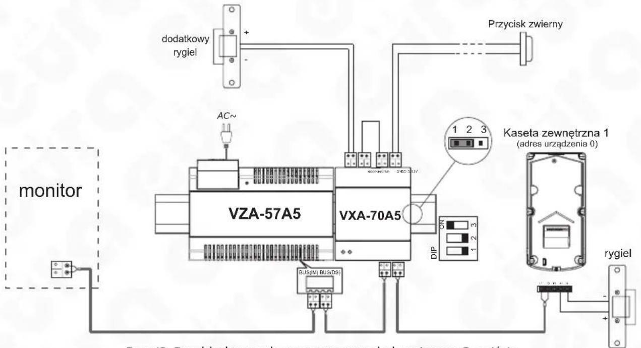Eura VDA-72A5 - SCHEMATY POŁĄCZEŃ KASETY Z RYGLEM ELEKTROMEGNETYCZNYM - 4