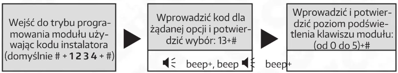 Eura VXA-64A5 - USTAWIENIA POZIOMU PODŚWIETLENIA KLAWISZY - 1