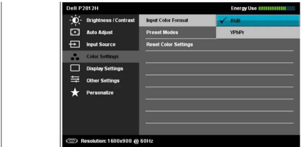DELL P2012H - Accessing the Menu System - 15