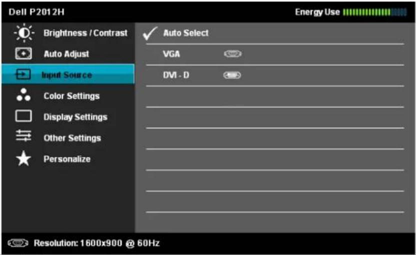 DELL P2012H - Accessing the Menu System - 10