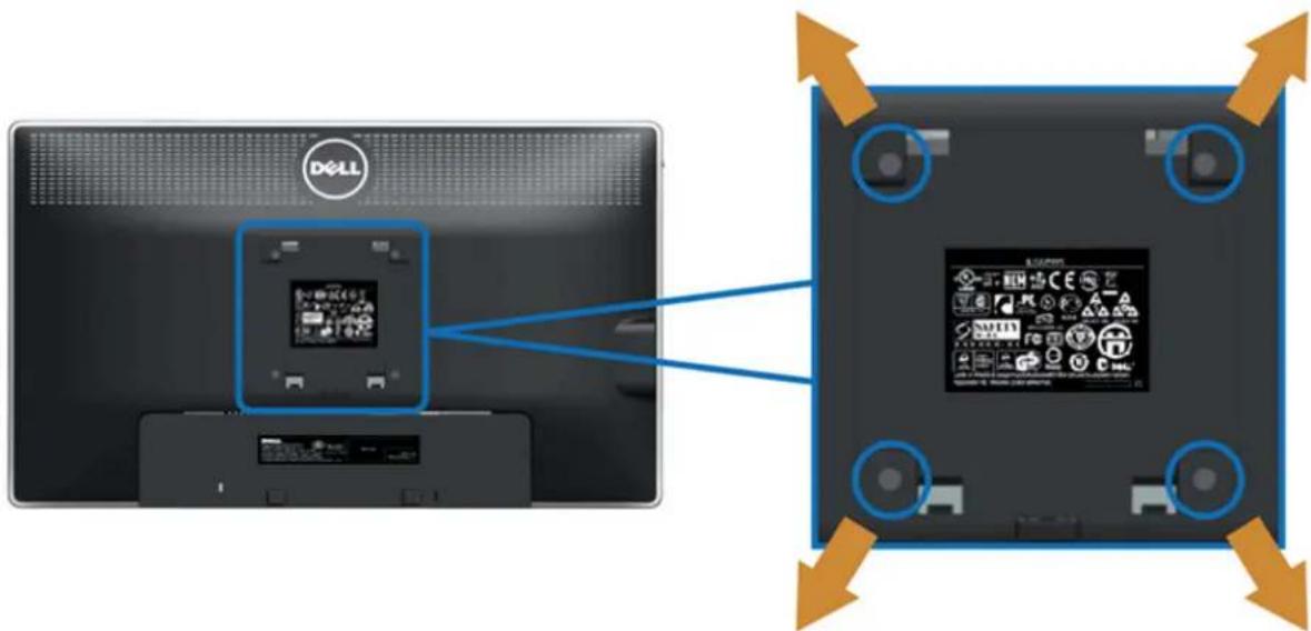 DELL P2012H - Removing the Stand - 4
