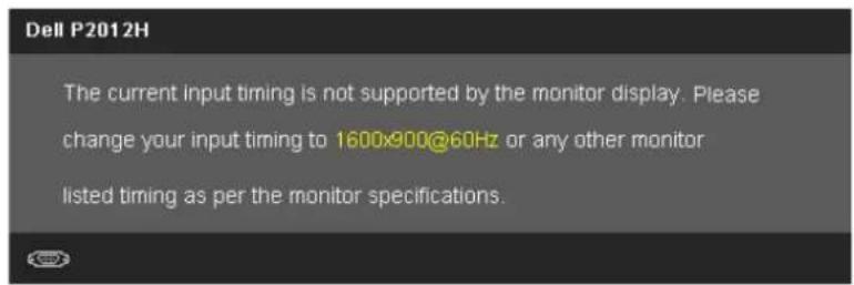 DELL P2012H - OSD Warning Messages - 2