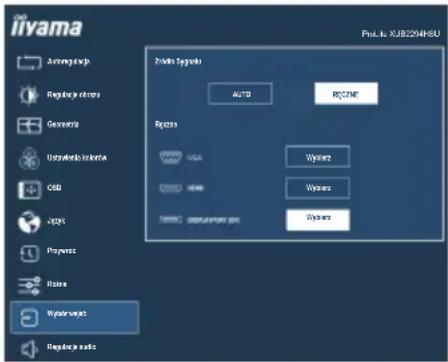 IIYAMA ProLite XUB2294HSU-B1 - Wybór wejść Input Select - 1