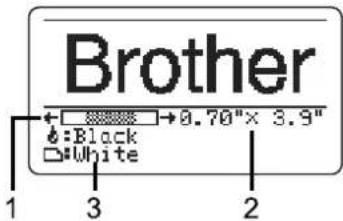 Brother ← Black → 0.70"× 3.9" □White 1 3 2