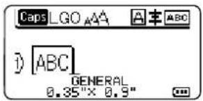 Caps LGO A A A 本 ABC ) ABC GENERAL 0.35"×0.9"