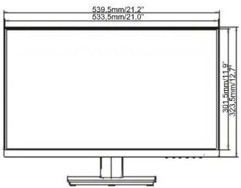IIYAMA ProLite XUB2492HSU-B1 - WYMIARY : ProLite XU2492HSU - 1