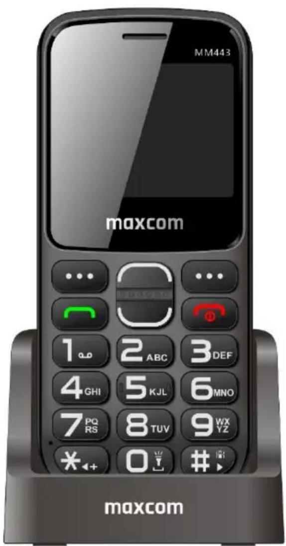 MM443 maxcom 1 2 ABC 3 DEF 4 GHI 5 KJL 6 MNO 7 PQ RS 8 TUV 9 WX YZ * ←+ 0 ↓ # > maxcom