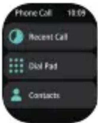 Phone Call 18:09 Recent Call Dial Pad Contacts