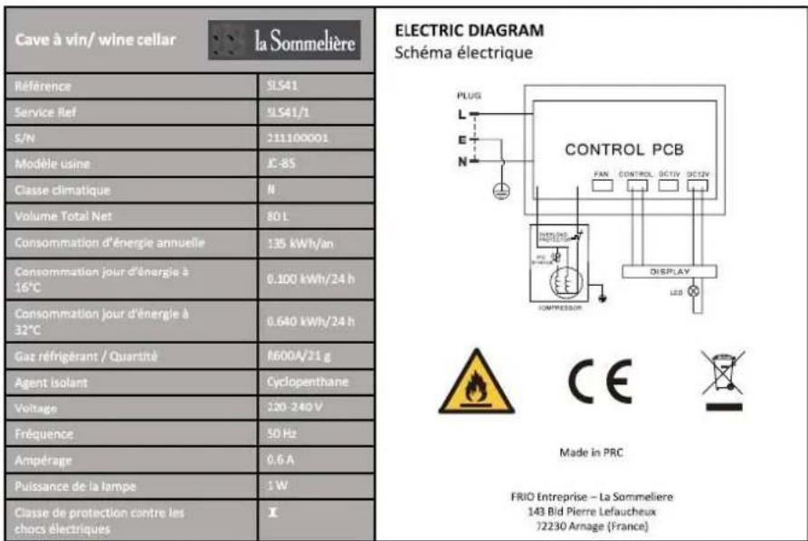 LA SOMMELIERE SLS41 - TABLICZKA ZNAMIONOWA - 1