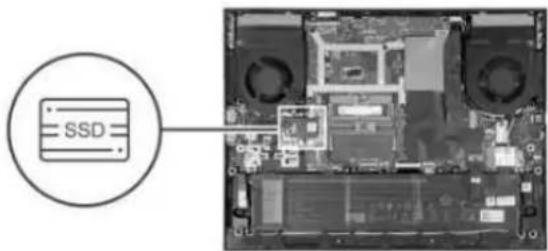 DELL G15 5535 - Wymontowywanie dysku SSD M.2 2230 - 2