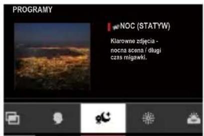 PROGRAMY NOC (STATYW) Kiarowna zdjęcia - nocna scena / długi czas migawki.