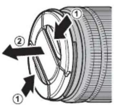 FUJI X-A5 - Zdejmowanie pokrywek obiektywu - 1