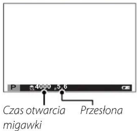 P 4000 5.6 Czas otwarcia migawki Przesłona
