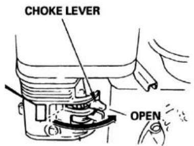 CHOKE LEVER OPEN