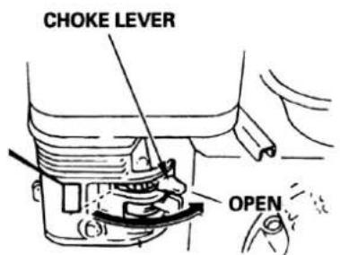 CHOKE LEVER OPEN