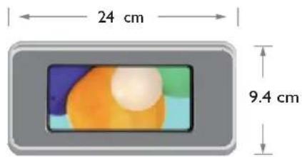 24 cm 9.4 cm