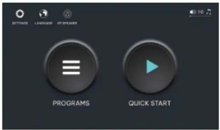 SETTINGS LANGUAGES Internet Speaker PROGRAMS QUICK START