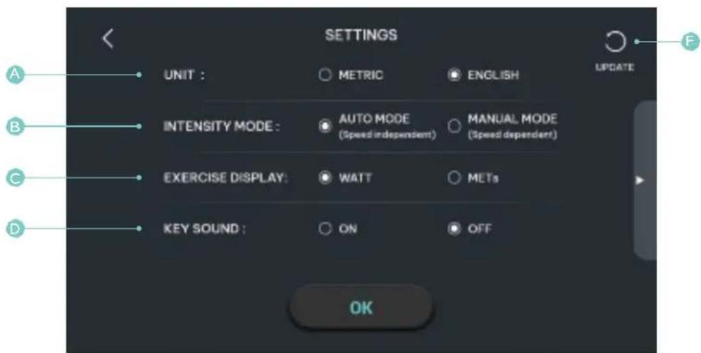 CYBO Cross E3000 - SETTINGS - 1