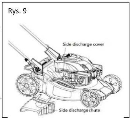 Rys. 9 Side discharge cover Side discharge chute