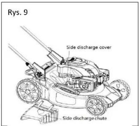 Rys. 9 Side discharge cover Side discharge chute
