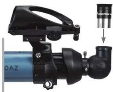 CELESTRON Inspire 70AZ - Aby zainstalować okulary: - 1