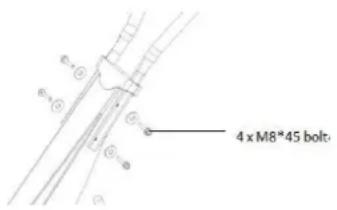 4 x M8"45 bolt: