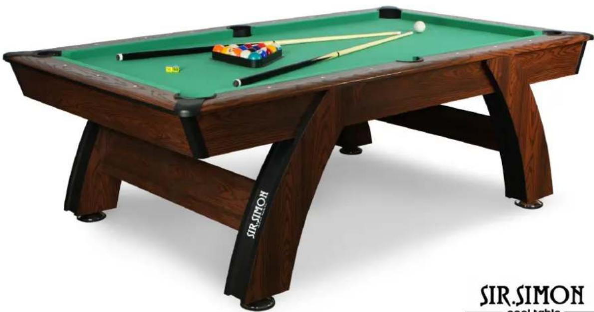 Hertz Fitness Sir Simon XL - Stół bilardowy Hertz Fitness Sir Simon XL - 1
