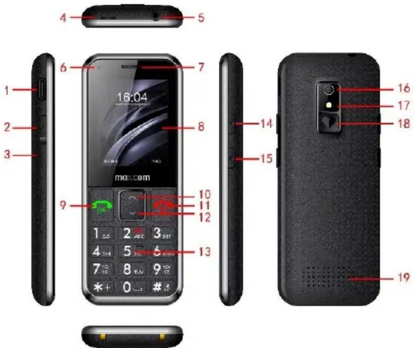MaxCom Comfort MM730 - Alarm słabej baterii - 1