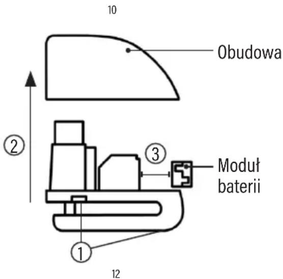 Obudowa Moduł baterii ① ② ③ ⑩ 12