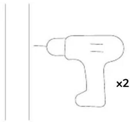 Tedee Keypad TKV1.0 - krok 4: (variant B) instalacja klawiatury za pomocą kołków montażowych - 2