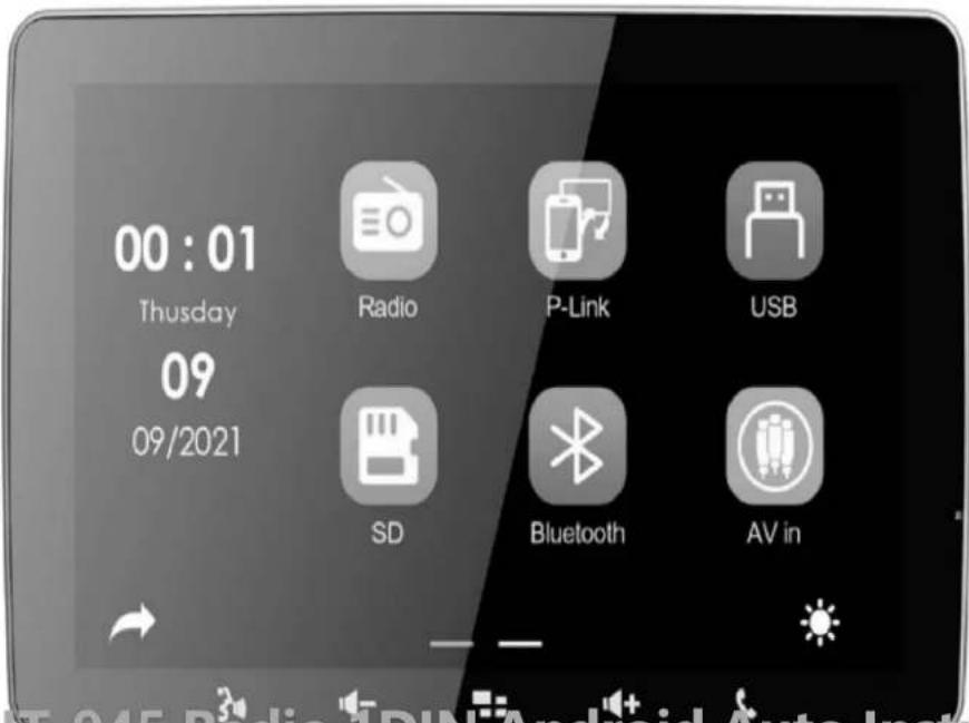 00:01 Thursday 09 09/2021 Radio P-Link USB SD Bluetooth AV in
