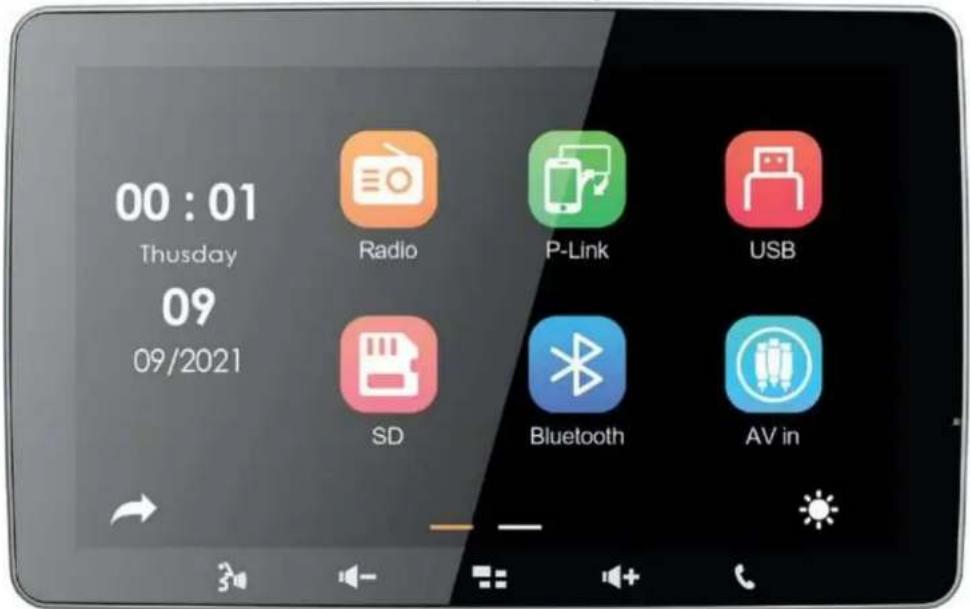00:01 Thursday 09 09/2021 Radio P-Link USB SD Bluetooth AV in
