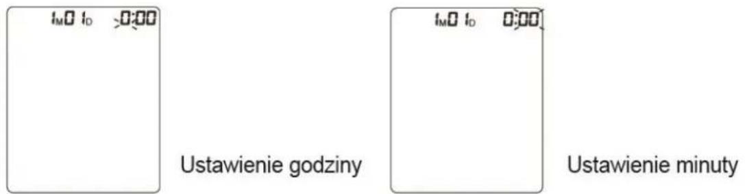 I_M0 I_D >0:00 Ustawienie godziny I_M0 I_D 0:00 Ustawienie minuty