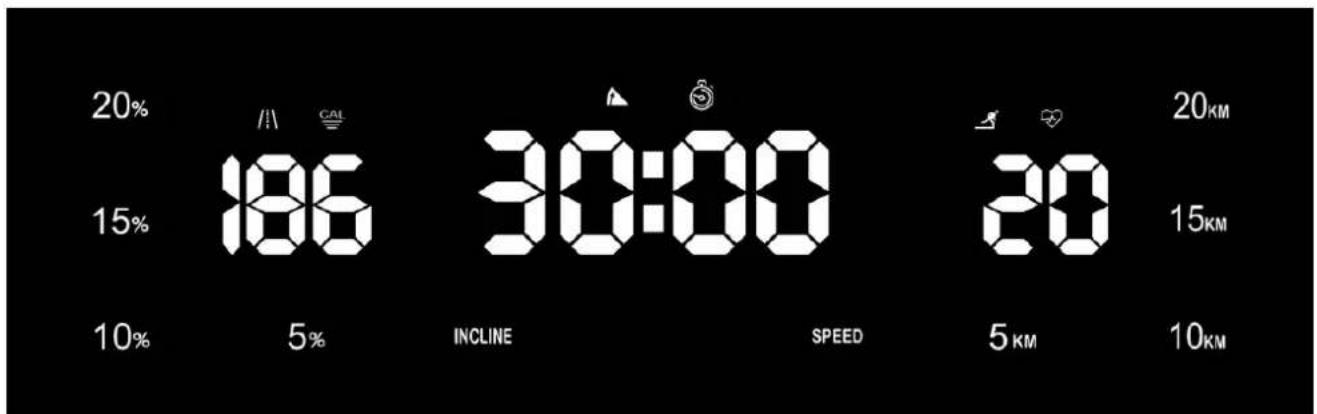 20% 15% 10% 15% 10% 186 5% 30:00 INCLINE SPEED 20 20KM 15KM 5KM 10KM