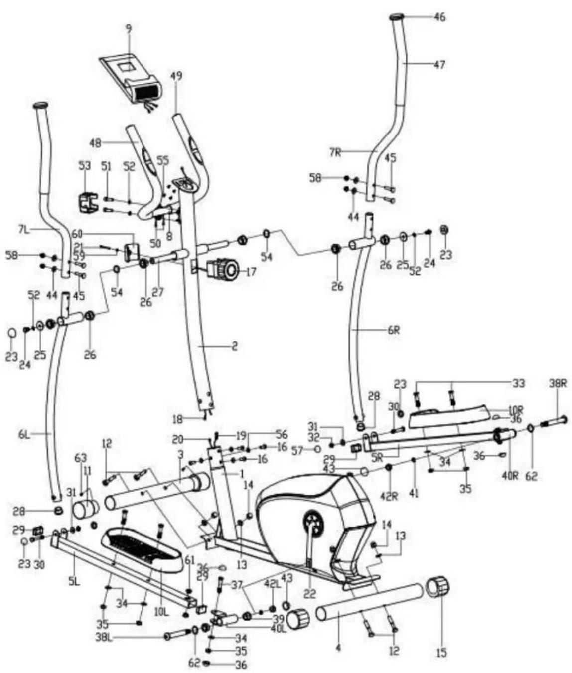 Hertz Fitness Stigger XT.2 - SERWISOWY DIAGRAM BUDOWY URZĄDZENIA - 1