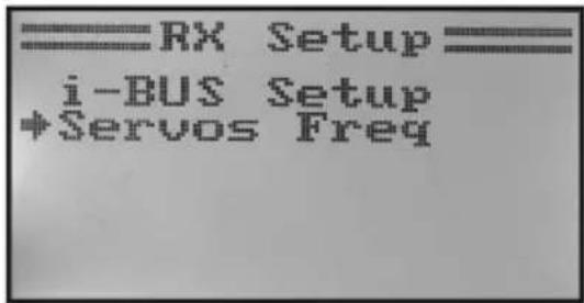 ——RX Setup—— i-BUS Setup +Servos Freq