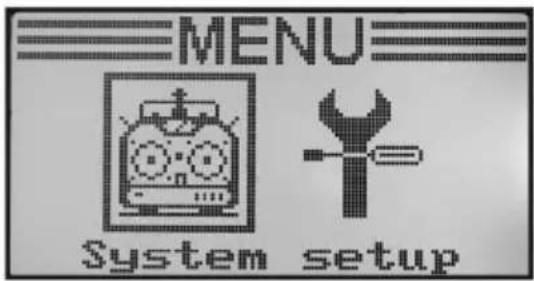 MENU System setup